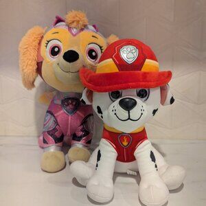 Marshall and Skye Paw Patrol plushies